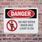 Signmission Do Not Enter When Red Light Is On Danger Sign, Plastic, 10in W x 7in L, 2PK OS-2PACK-DS-P-710-L-1141 - alternate 2